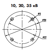 ШОП-М для плоских вертикальных шин на 10 кВ