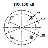 ШОП-Ш для шарнирного крепления трубы жесткой ошиновки на 150 кВ