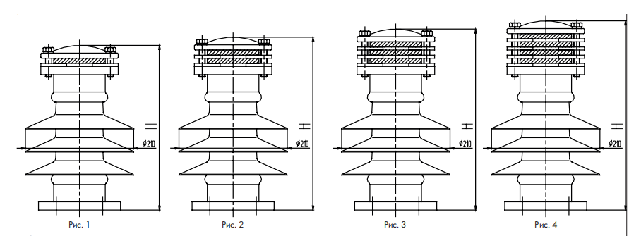 ШОП-Л для плоских горизонтальных шин на 10 кВ